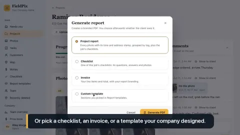 PDF reports and templates: FieldPix how-to video
