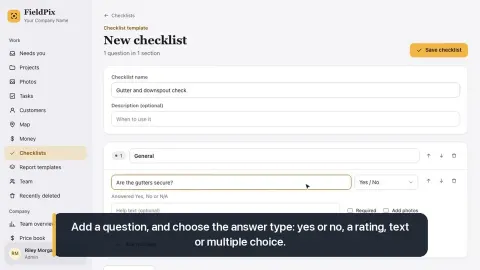 Build a checklist: FieldPix how-to video